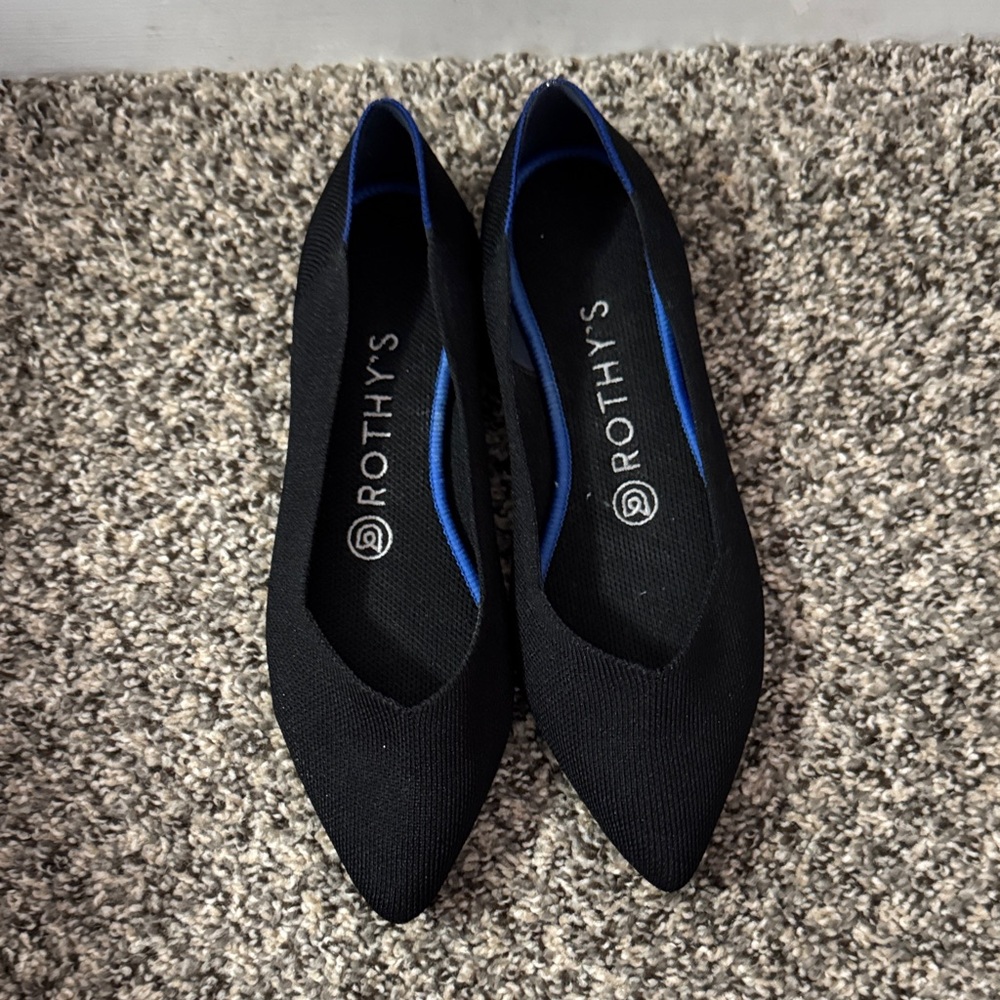 Rothy's Black and Blue Women's Flats